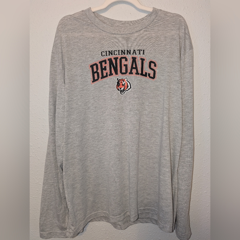NFL Cincinnati Bengals Gray Long Sleeve Tee Sleepwear